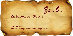 Zsigovits Ottó névjegykártya