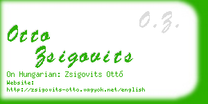 otto zsigovits business card